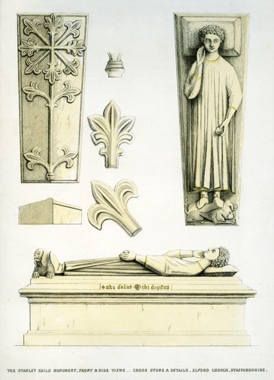 Il Monumento del Bambino Stanley, Chiesa di San Pietro, Elford, Staffordshire, Inghilterra, 1848-49 da Edward M. Richardson